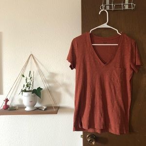 🥳 3 for $20 🥳 Burnt Orange Classic V-Neck